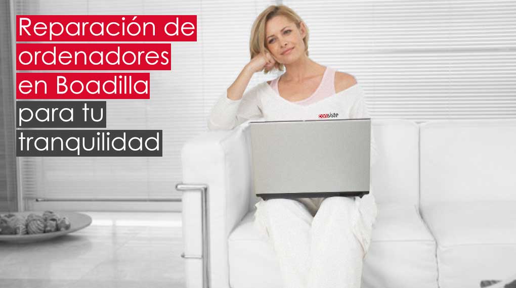 Reparacion de Ordenadores en Boadilla para su tranquilidad Una mujer sentada en un sofá. Reparacion de Ordenadores en Boadilla para su tranquilidad
